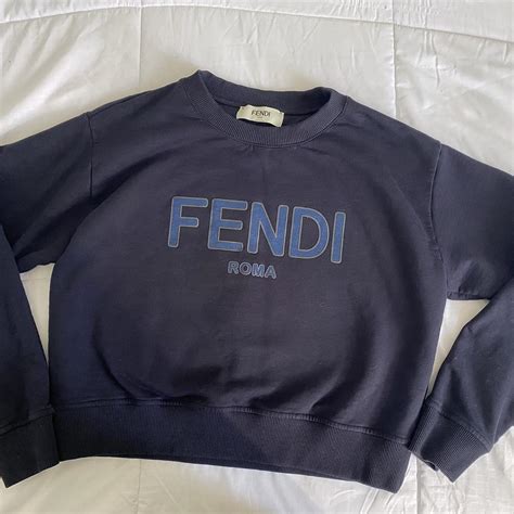 navy blue fendi crewneck|Sweater .